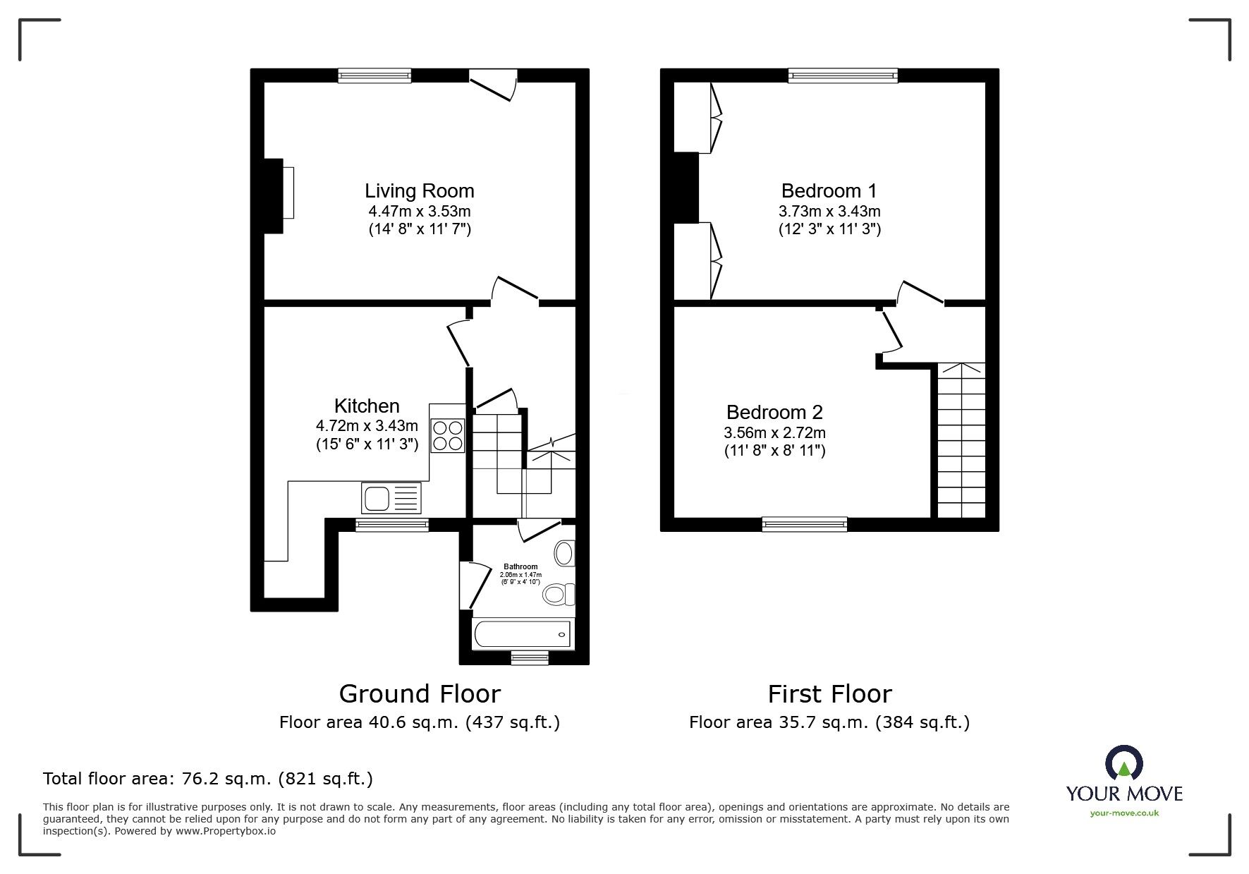 Floorplan of 2 bedroom  Flat for sale, Whitton Road, Hounslow, TW3