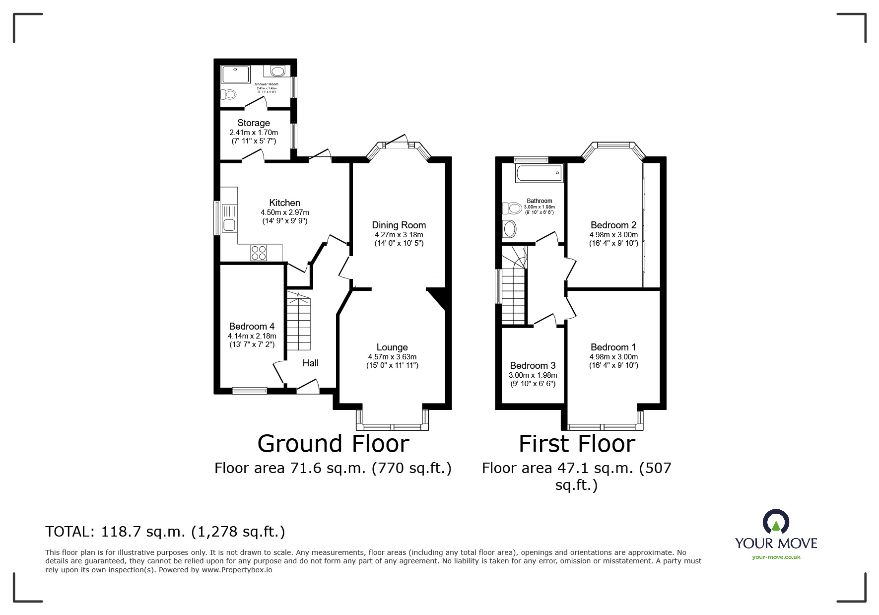 Floorplan of 4 bedroom Semi Detached House to rent, Redway Drive, Twickenham, TW2