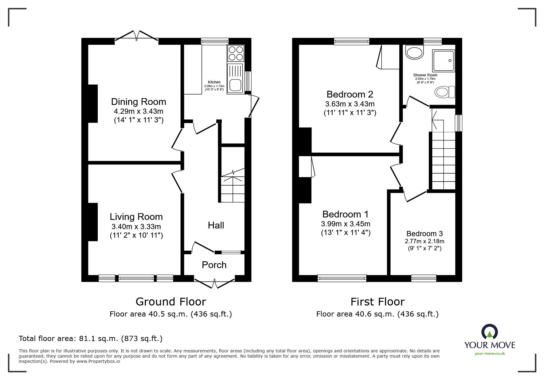 Floorplan of 3 bedroom Semi Detached House to rent, Maswell Park Road, Hounslow, TW3