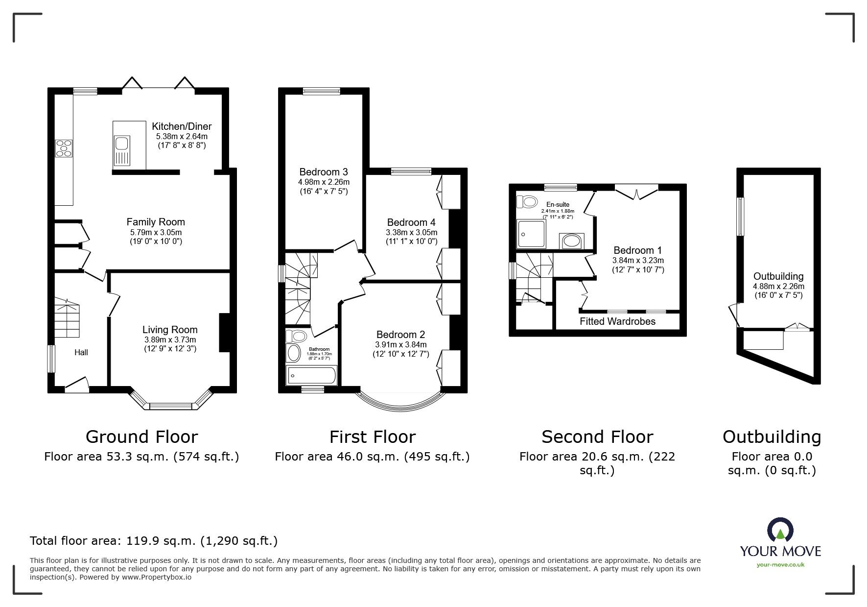 Floorplan of 4 bedroom Semi Detached House for sale, Argyle Avenue, Whitton, Hounslow, TW3
