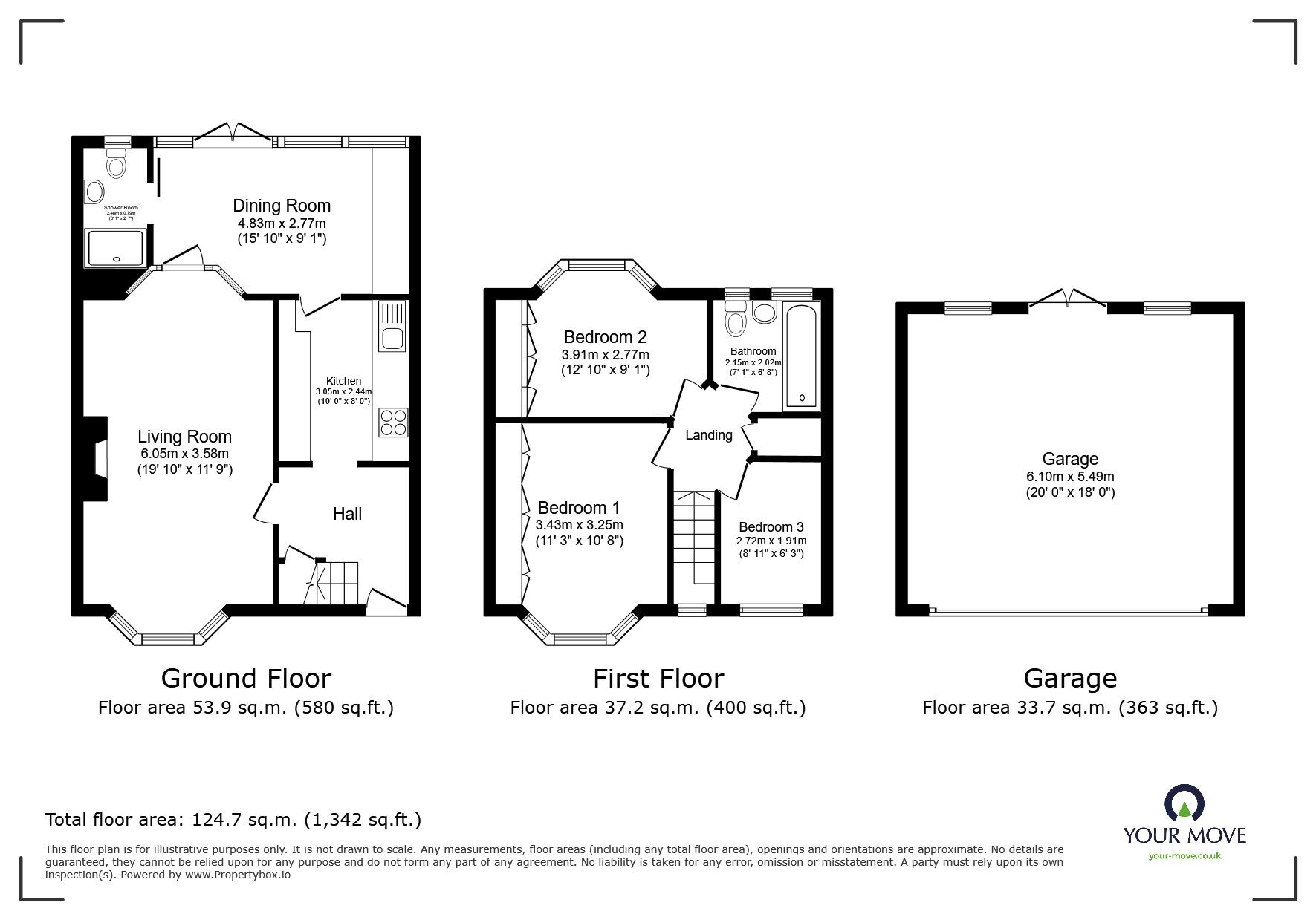 Floorplan of 3 bedroom Mid Terrace House for sale, Hall Farm Drive, Whitton, Twickenham, TW2