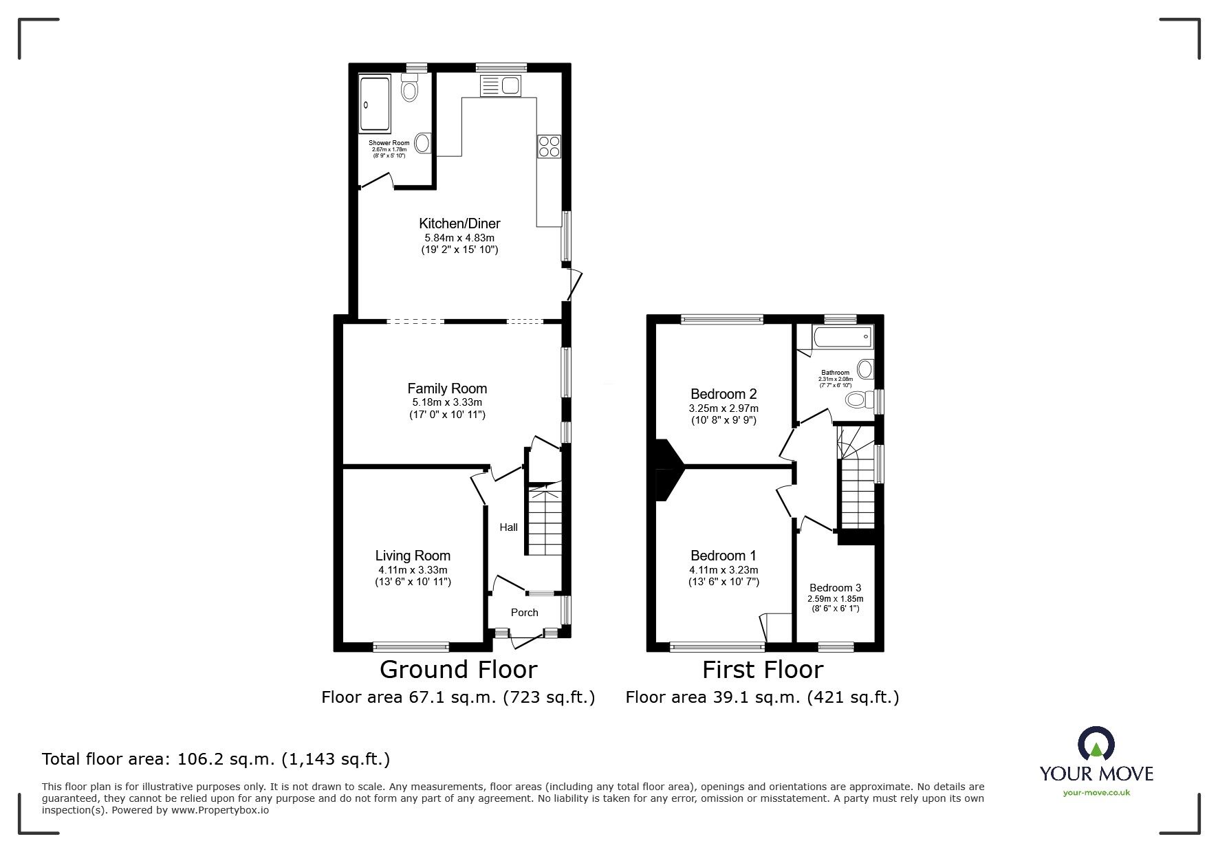 Floorplan of 4 bedroom Semi Detached House to rent, Wills Crescent, Whitton, Hounslow, TW3