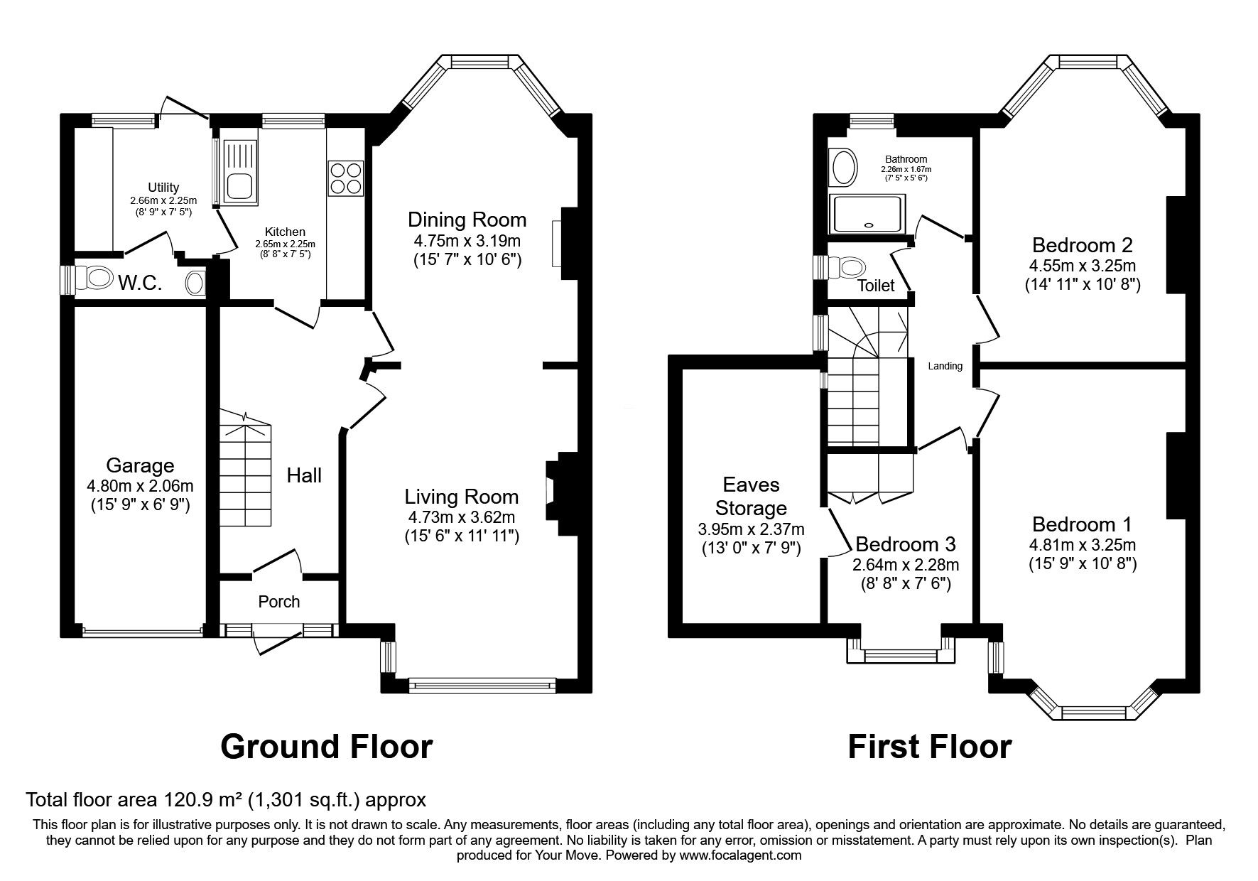 Floorplan of 3 bedroom Semi Detached House for sale, Cypress Avenue, Whitton, Twickenham, TW2