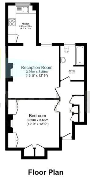 Floorplan of 1 bedroom Flat for sale, Whitton Road, Hounslow, TW3