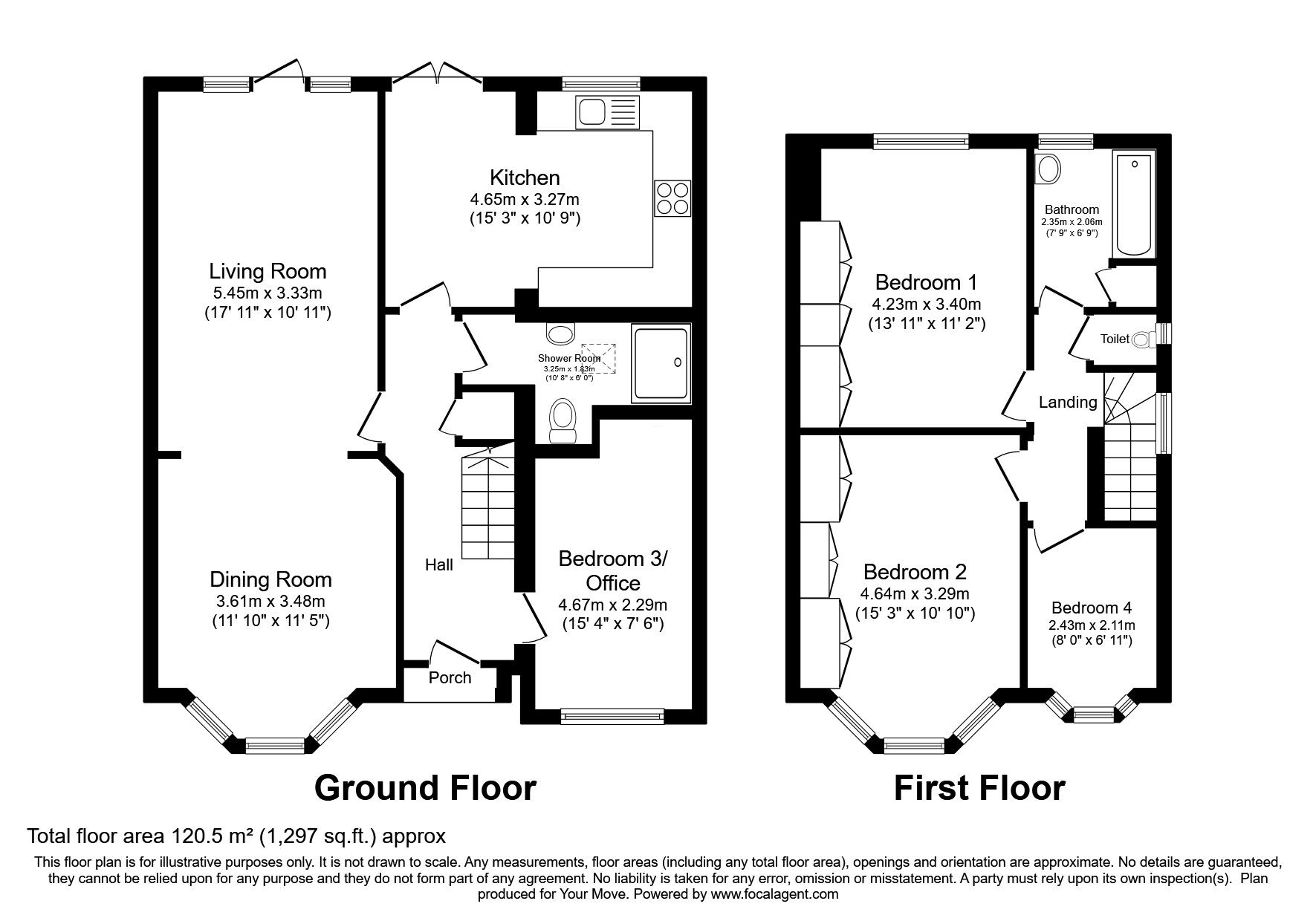 Floorplan of 4 bedroom Semi Detached House for sale, Jubilee Avenue, Whitton, Twickenham, TW2