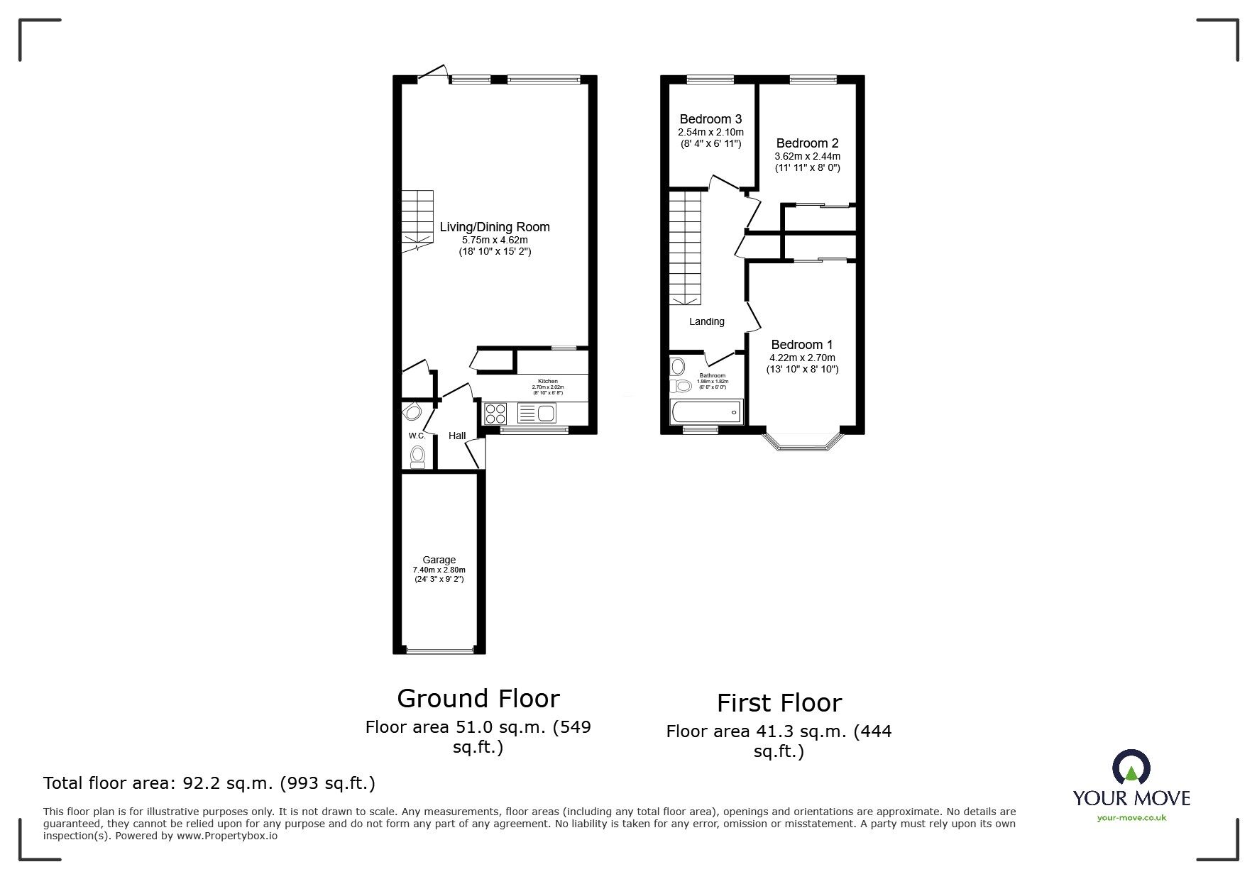 Floorplan of 3 bedroom Mid Terrace House for sale, Consort Mews, Isleworth, TW7