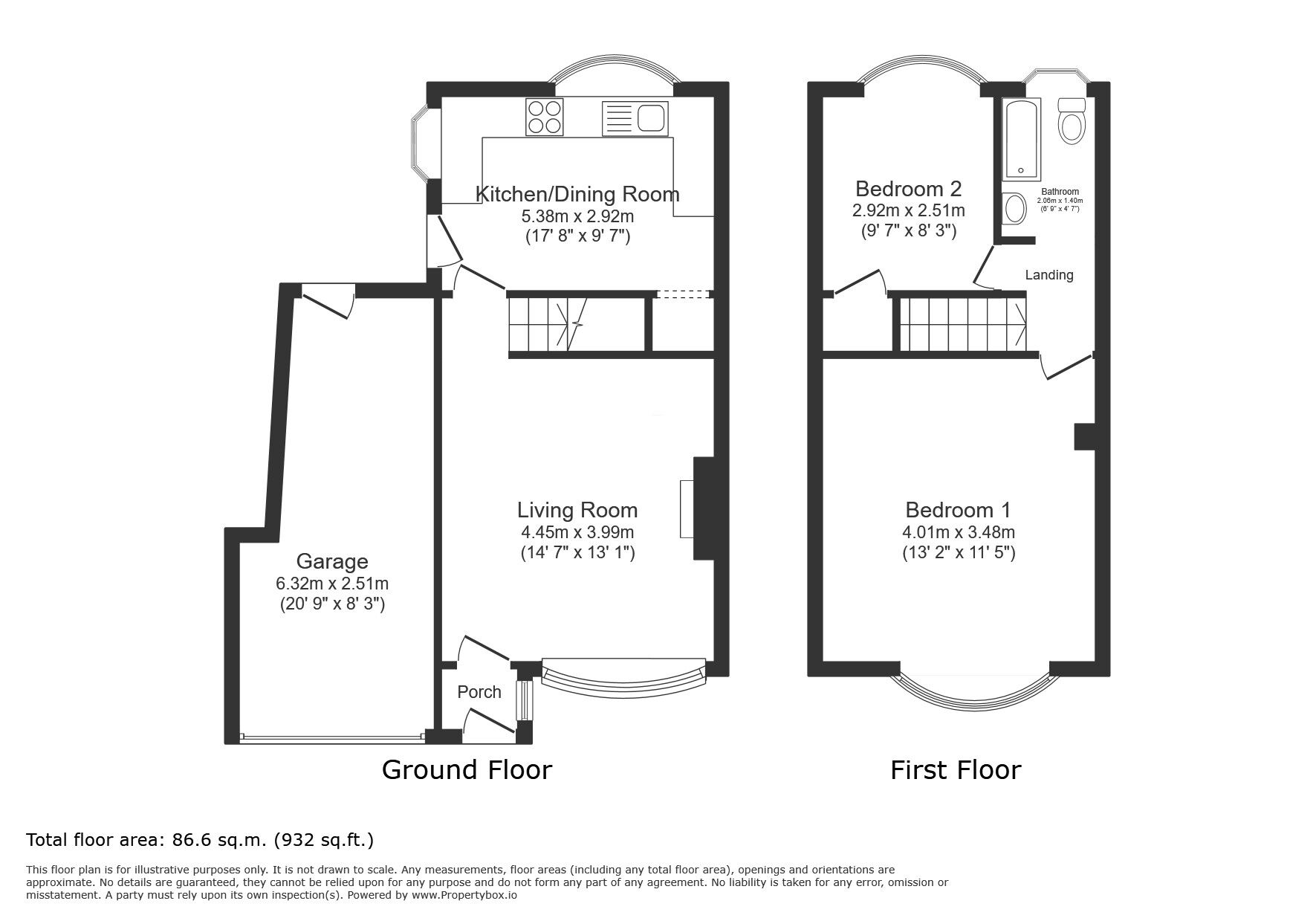 Floorplan of 2 bedroom Semi Detached House for sale, Willowdene Close, Whitton, Twickenham, TW2