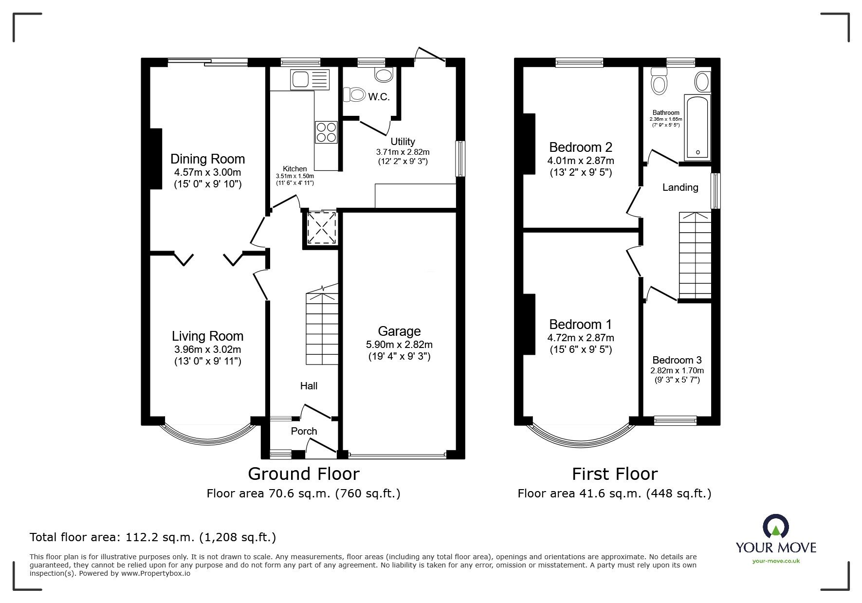 Floorplan of 3 bedroom Semi Detached House for sale, Waverley Avenue, Whitton, Twickenham, TW2