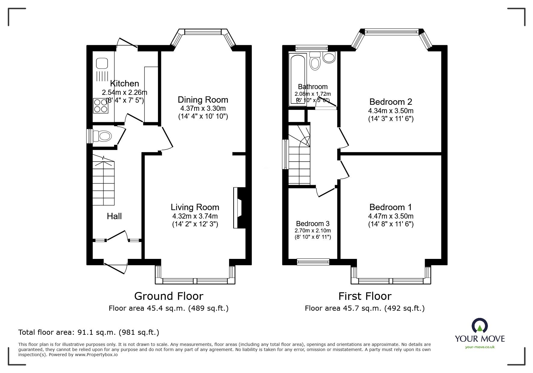 Floorplan of 3 bedroom Semi Detached House for sale, Constance Road, Whitton, Twickenham, TW2