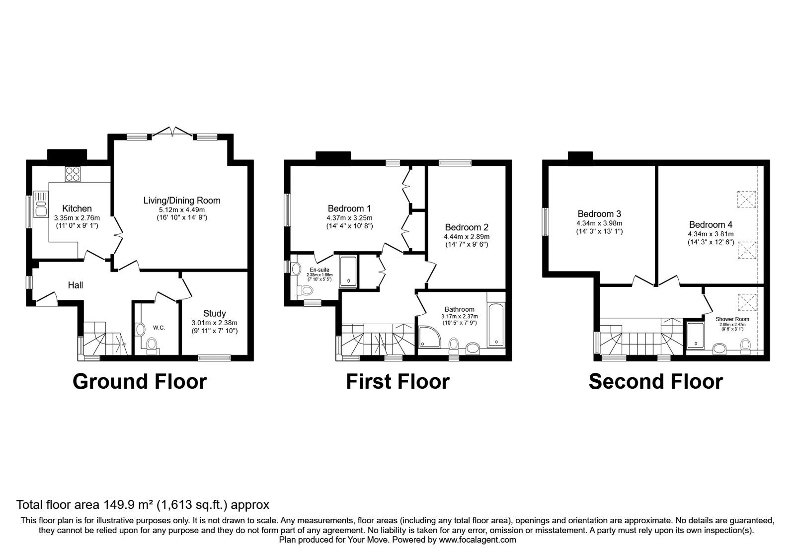 Floorplan of 4 bedroom Detached House for sale, County Gardens, Isleworth, TW7