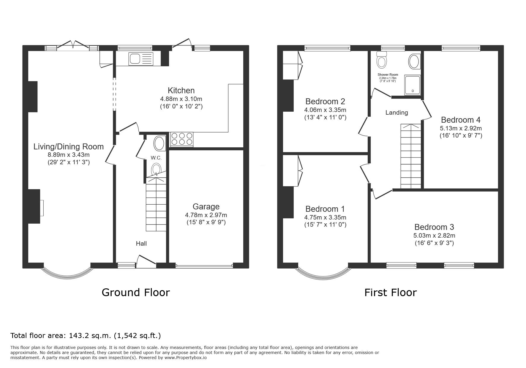 Floorplan of 4 bedroom Semi Detached House for sale, Hanworth Road, Whitton, Hounslow, TW4