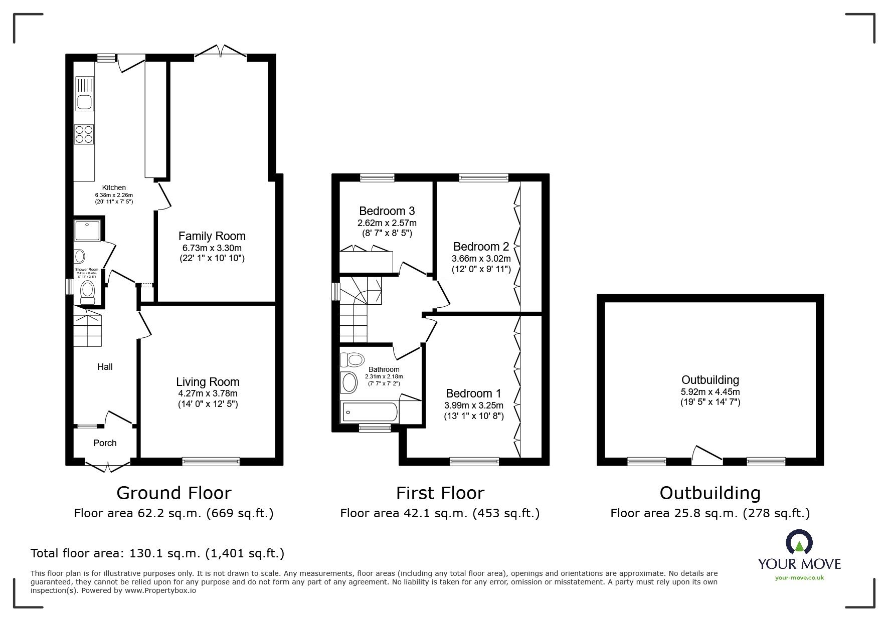 Floorplan of 3 bedroom Semi Detached House for sale, Chatsworth Crescent, Hounslow, TW3