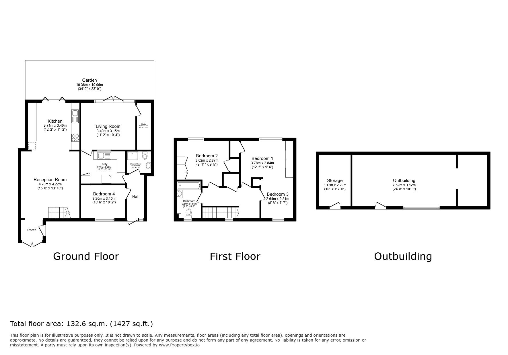 Floorplan of 4 bedroom Semi Detached House for sale, Watermill Way, Hanworth, Feltham, TW13