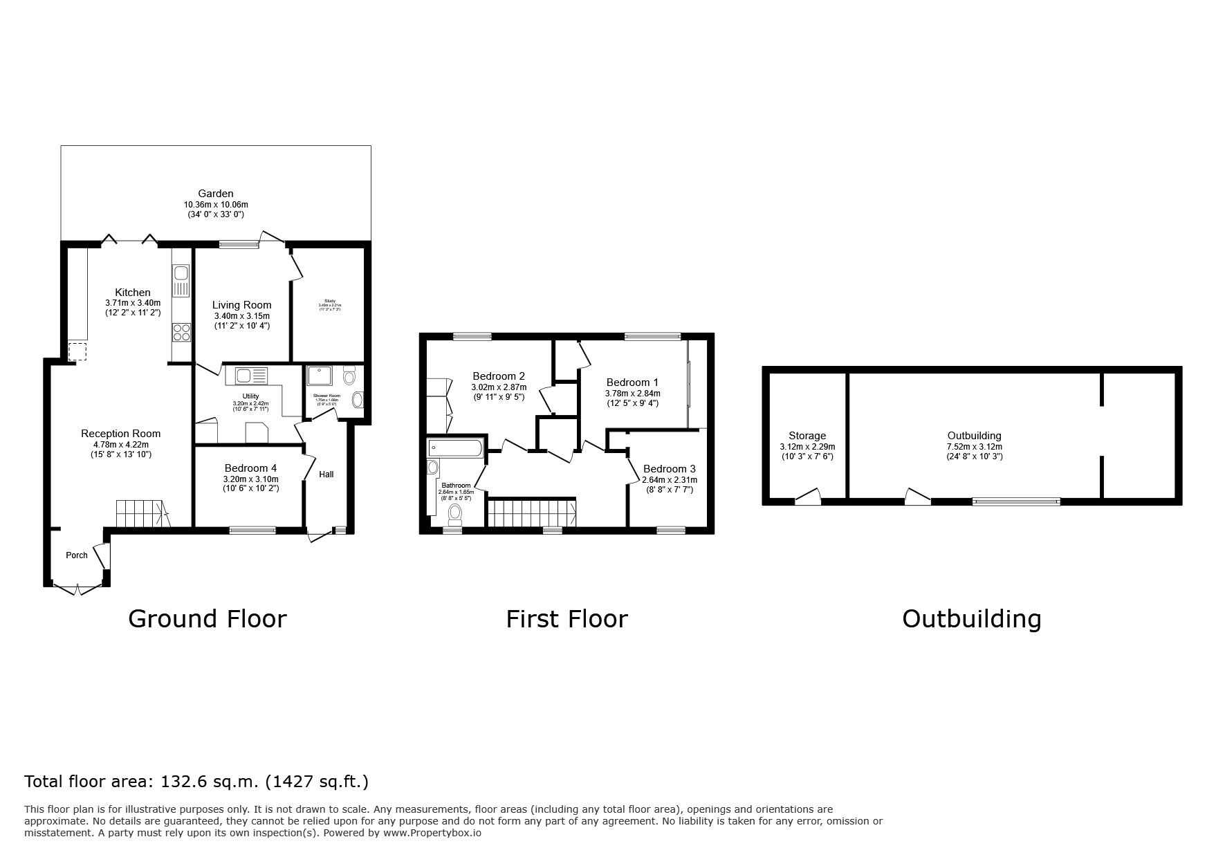 Floorplan of 4 bedroom Semi Detached House for sale, Watermill Way, Hanworth, Feltham, TW13