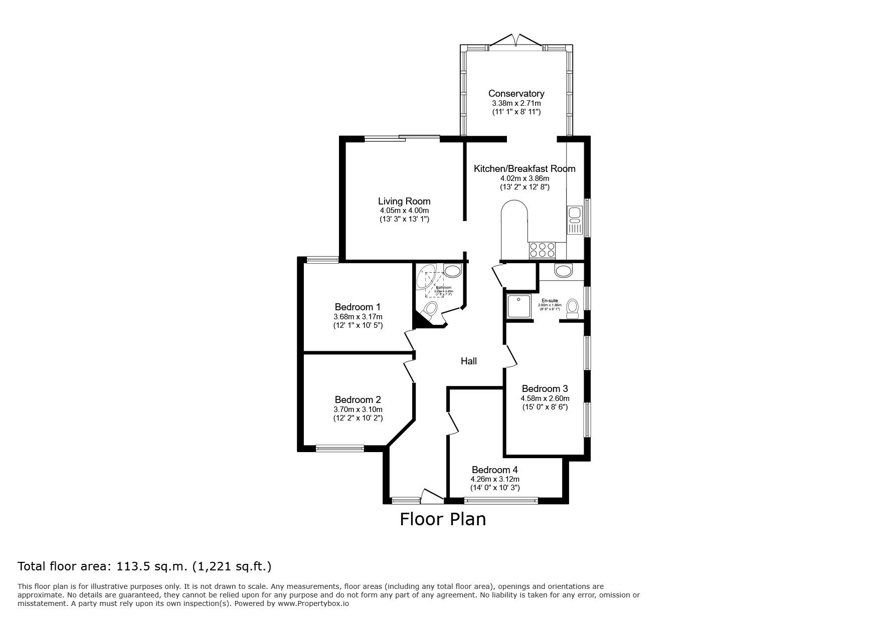 Floorplan of 4 bedroom Semi Detached Bungalow for sale, Lyndhurst Avenue, Whitton, Twickenham, TW2