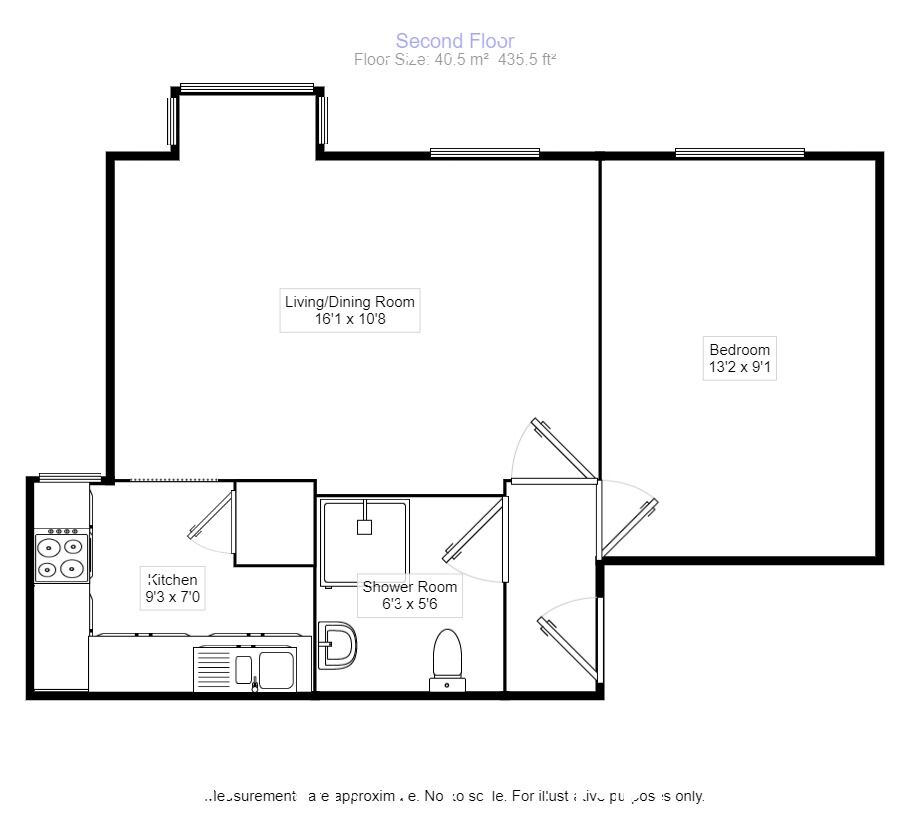Floorplan of 1 bedroom Flat for sale, Varsity Drive, Twickenham, TW1