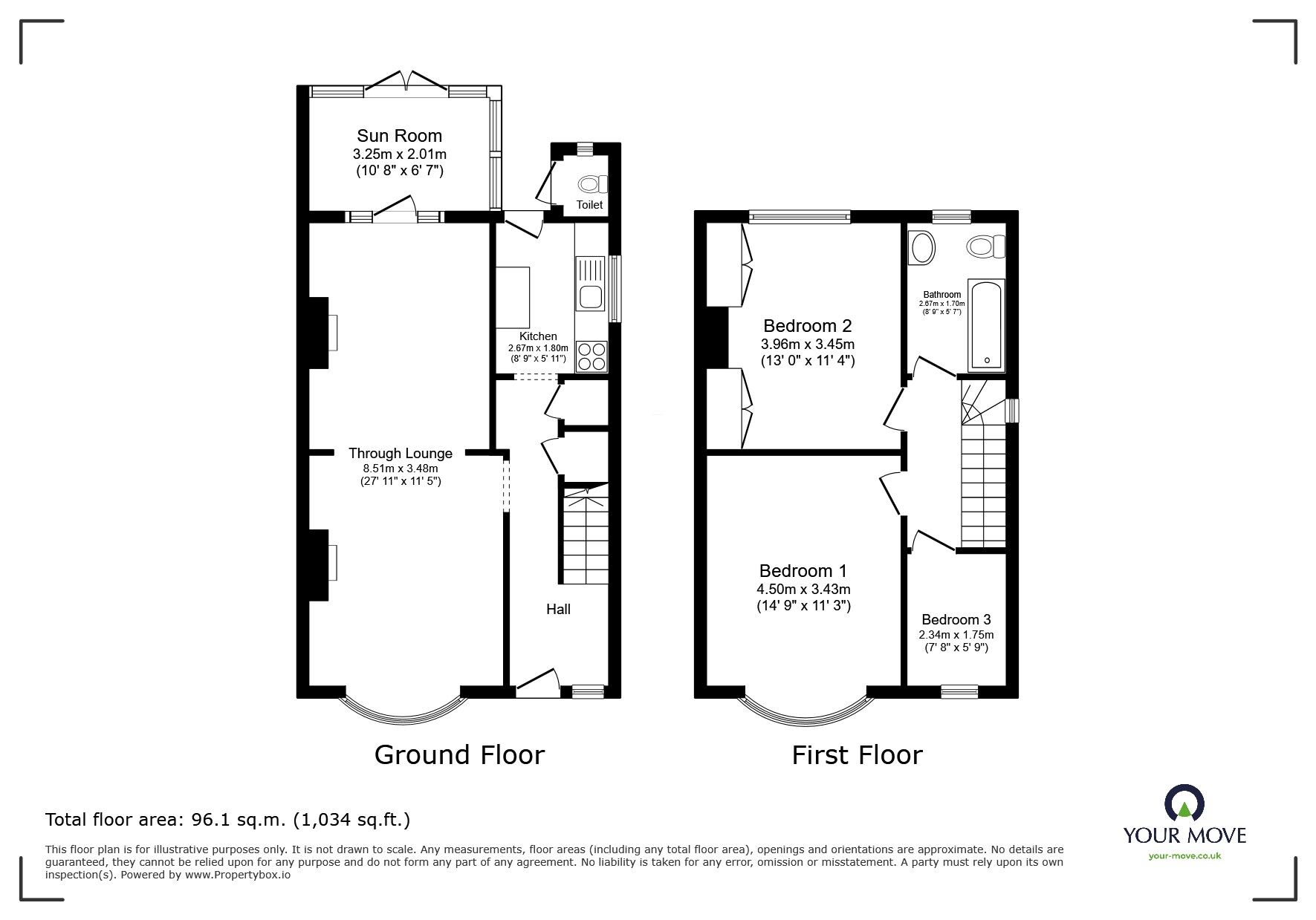 Floorplan of 3 bedroom Semi Detached House for sale, Whitton Dene, Isleworth, Middlesex, TW7