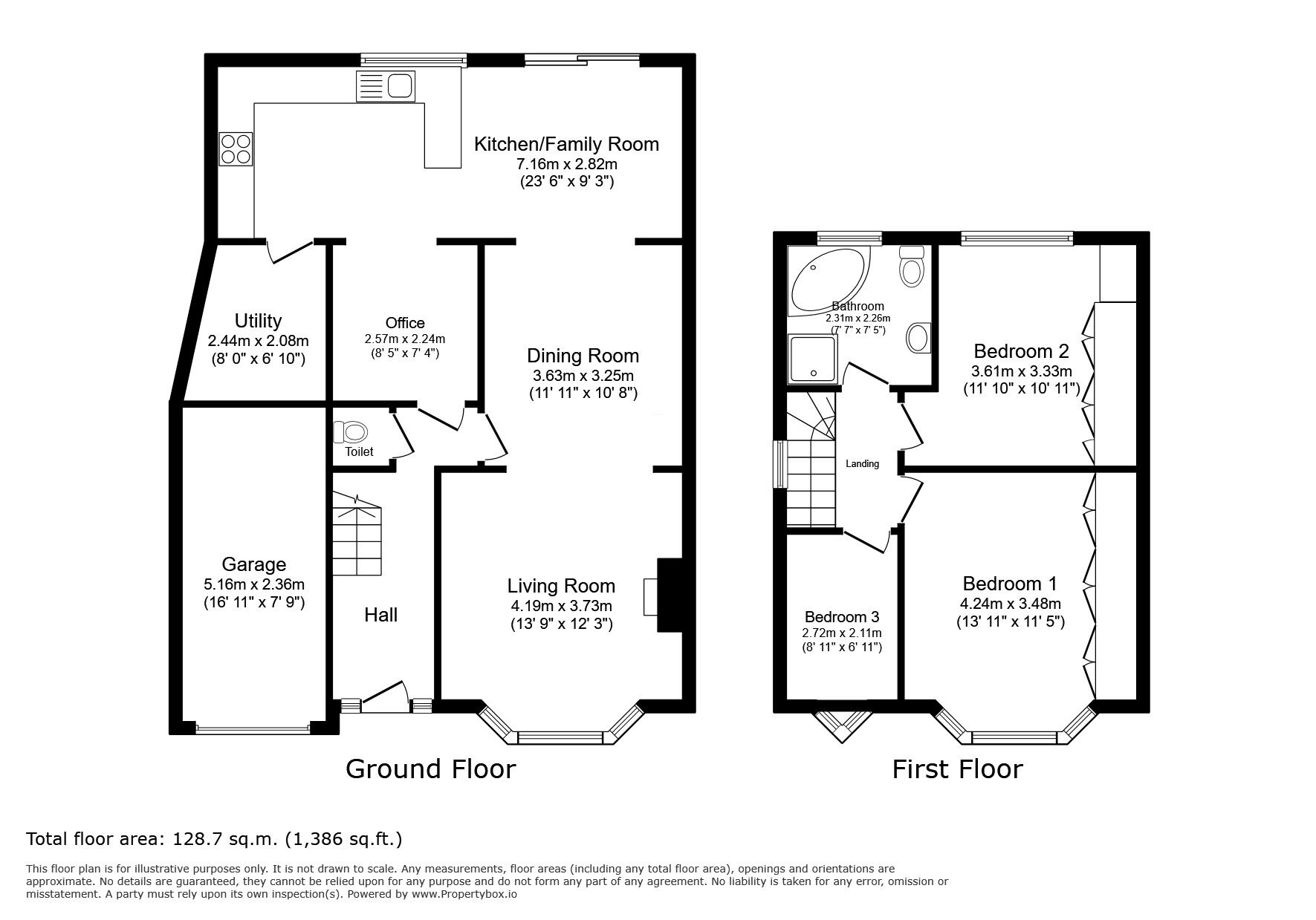 Floorplan of 3 bedroom Semi Detached House for sale, Constance Road, Whitton, Twickenham, TW2