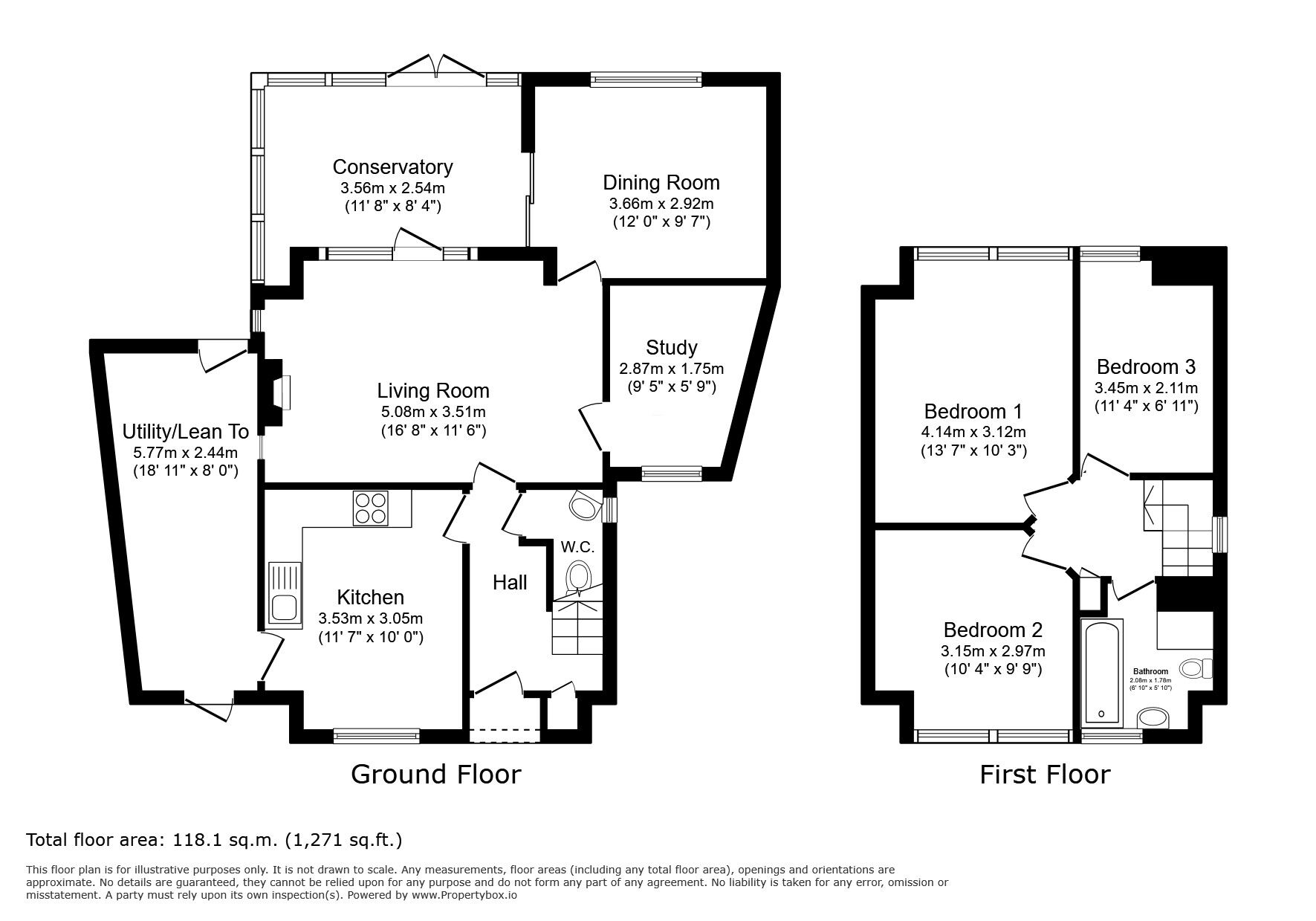 Floorplan of 3 bedroom Detached House for sale, Hazel Close, Whitton, Twickenham, TW2
