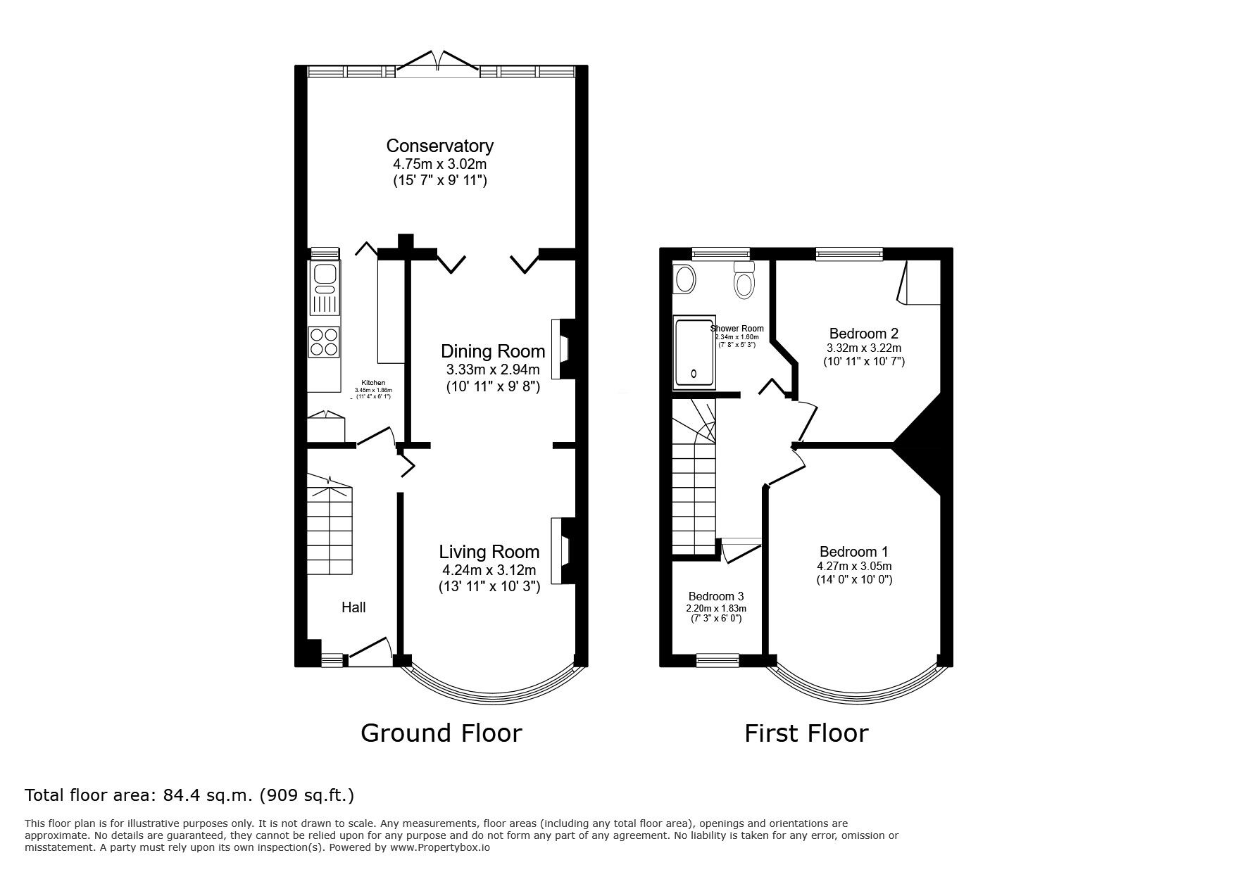 Floorplan of 3 bedroom Mid Terrace House for sale, Wills Crescent, Whitton, Hounslow, TW3