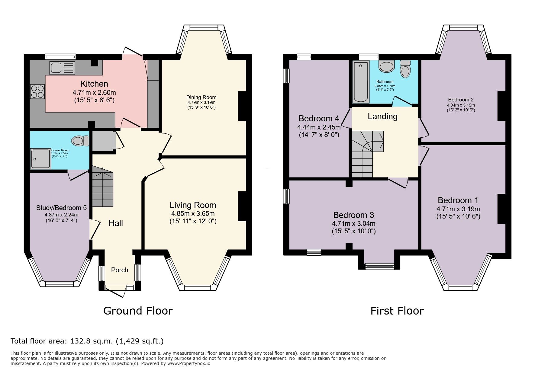 Floorplan of 5 bedroom Semi Detached House to rent, Cypress Avenue, Whitton, Twickenham, TW2