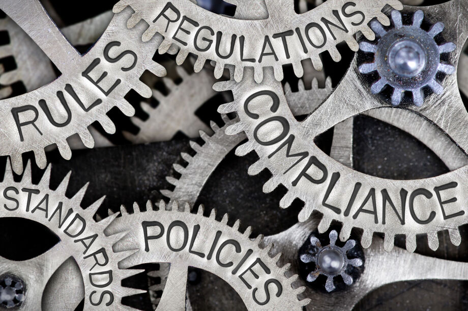 Cogs with legislation, regulation wording