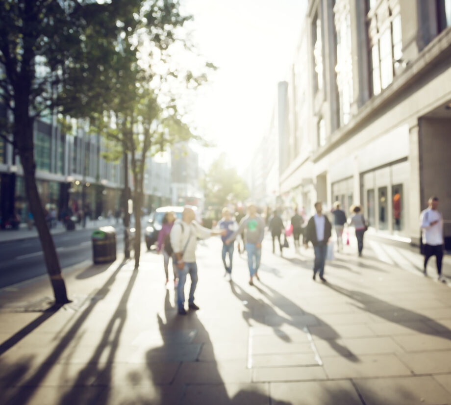 Image of people walking in a highstreet