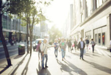 Image of people walking in a highstreet