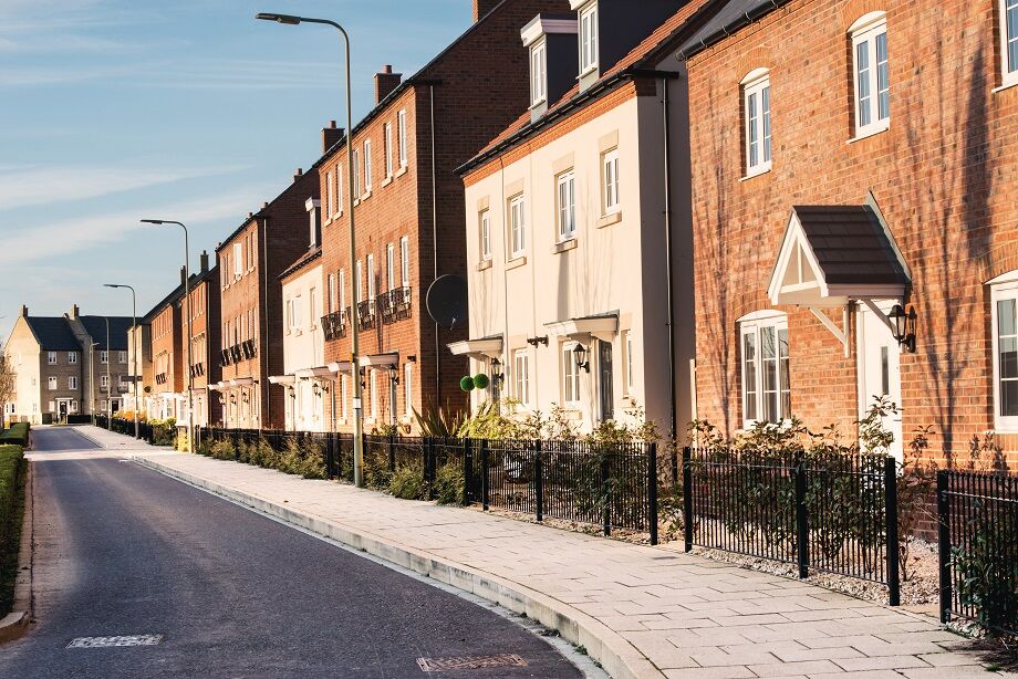 Row of modern houses