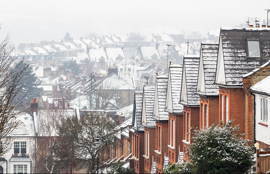 Terraces in snow