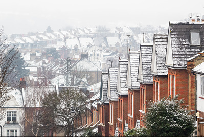 Terraces in snow