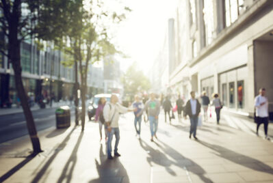 People walking in the highstreet