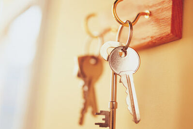 Keys hanging on a hook