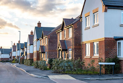 Row of new build houses