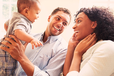 Family embracing