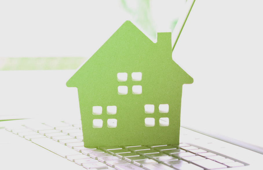 House in green lighting