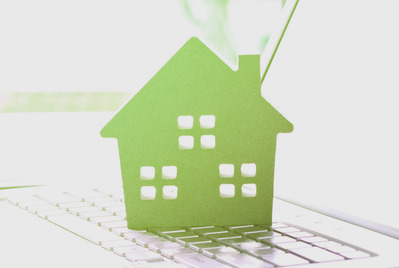 House in green lighting