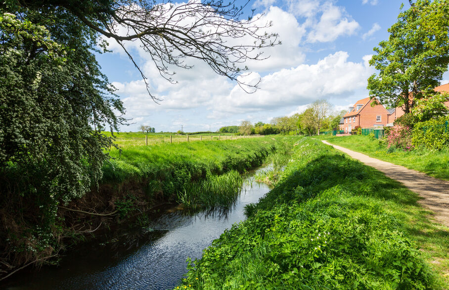 Picure of the river and house in Strensall