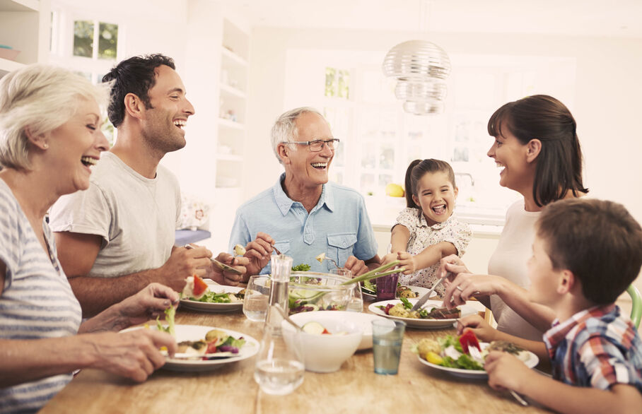 family talking