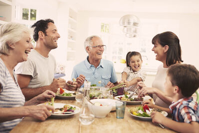 family talking