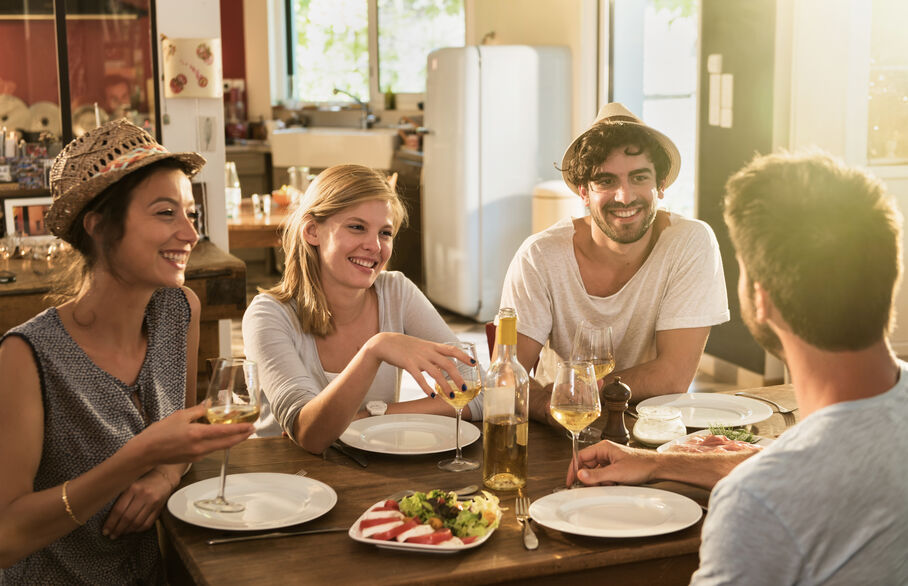 people together eating
