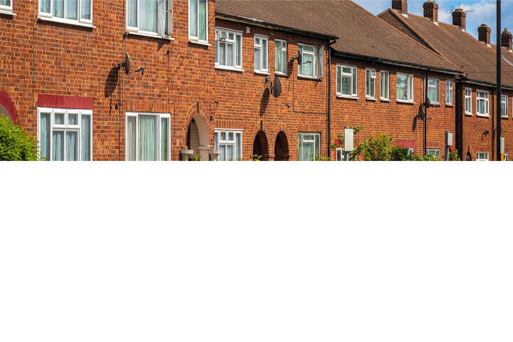 Row of red-brick residential properties